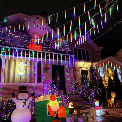 LLuvia de luces meteoro multicolor de  tubos 3.5 m de ancho