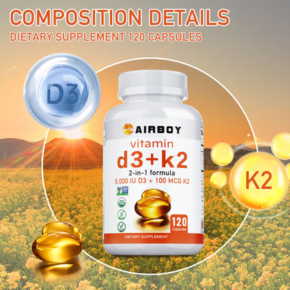 No es magia, es ciencia: D3 + K2, el combo que tu cuerpo pedía - 120 CAPSULAS ( 2 MESES )