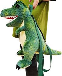 Mochila de Dinosaurio de Felpa con Luz y Sonido mochila realista de dinosaurio de peluche 3D