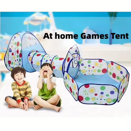 Túnel Interactivo para Niños con Canasta y Alberca de Pelotas