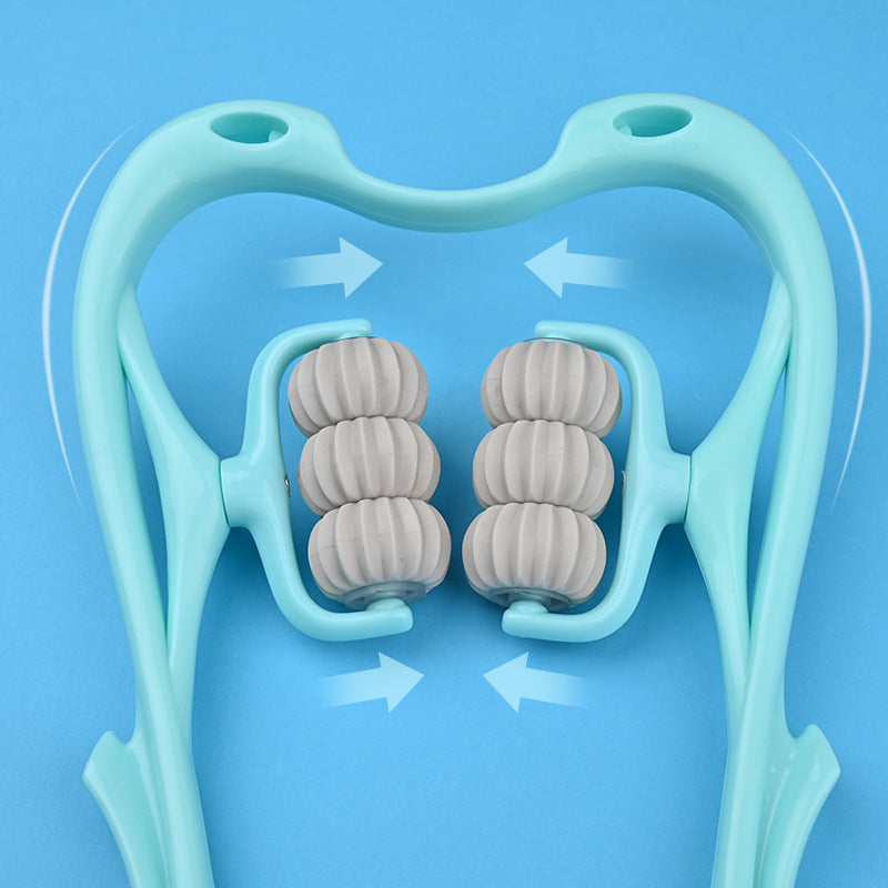 Masajeador de Cuello y Vértebras Cervicales de 6 Rodillos