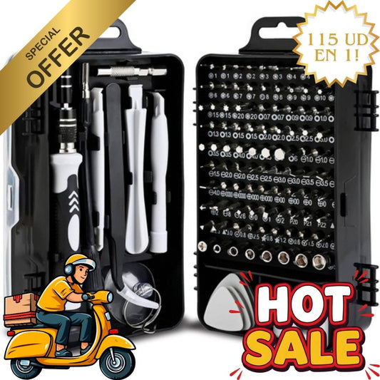 Juego De Destornilladores Y Atornilladores De Precisión 115 En 1, Herramientas De Reparación De Bricolaje, Kit De Puntas De Destornillador Magnético Pequeño, Mini Herramienta Profesional Extraíble Para Teléfonos