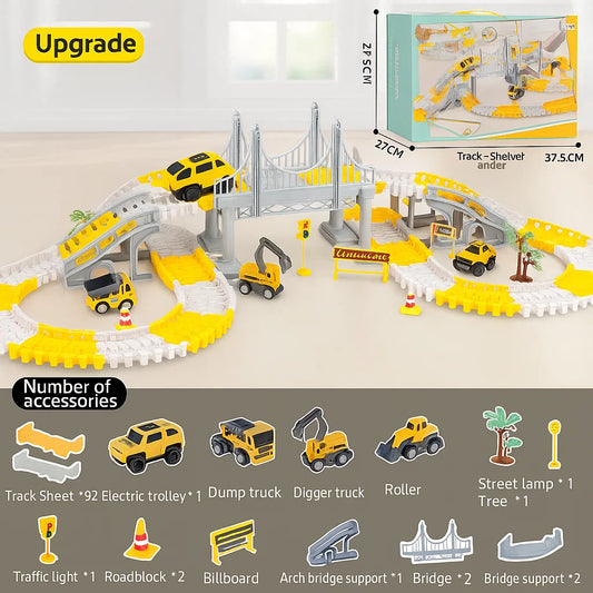 Pista Magica Flexible Con Coche De Pila Juguete Para Niños Regalos De Cumpleaños De Navidad
