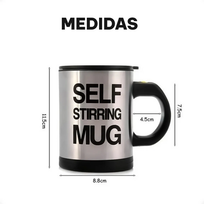Taza con Mezclador Automatico Inoxidable