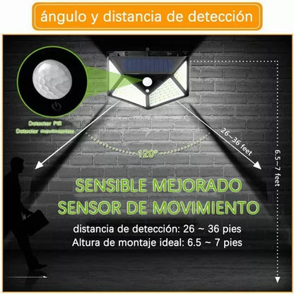 Luz led solar exterior